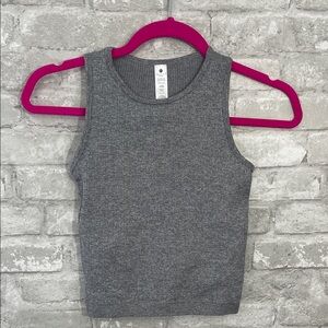 Yogalicious Girls Heather Gray Ribbed Tank